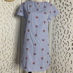 Retro Pinstripe cherry dress